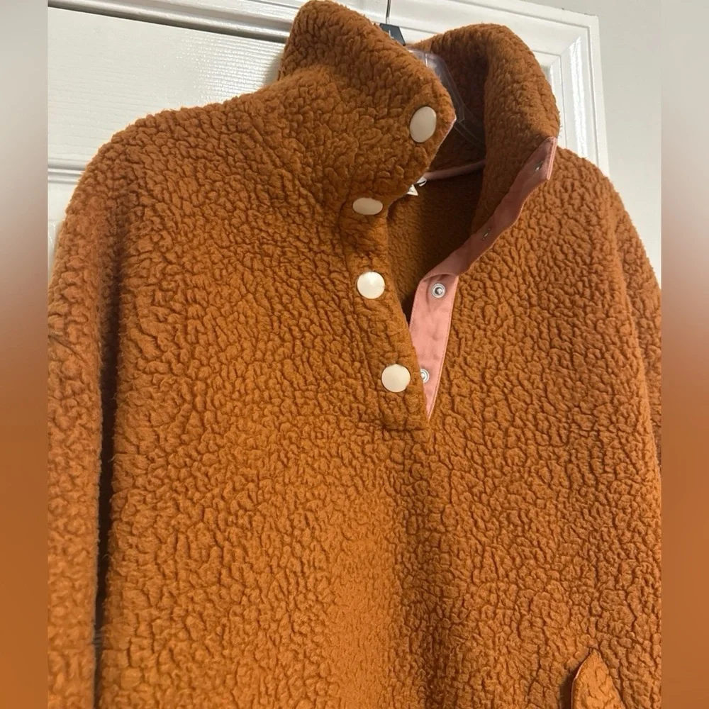 J.Crew Women's Snap-Collar Sherpa Fleece Pullover - Picture 7 of 12